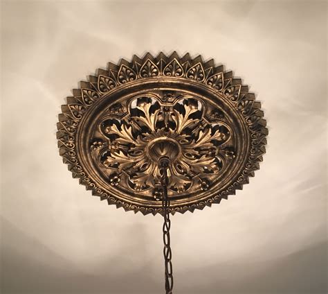 antique metal ceiling medallion